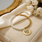 Bracelet Nacre Personnalisé PAWLIA — Portrait ou Empreinte