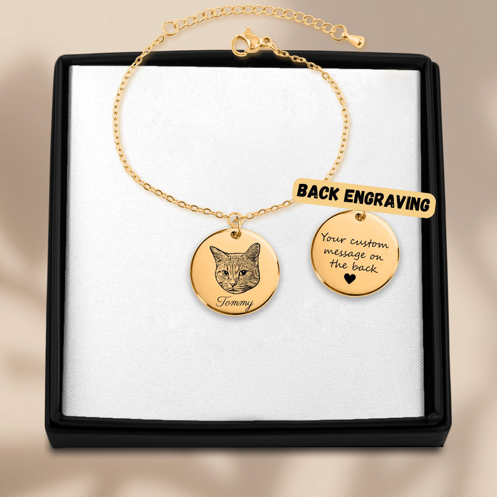 Bracelet Personnalisé PAWLIA — Portrait ou Empreinte