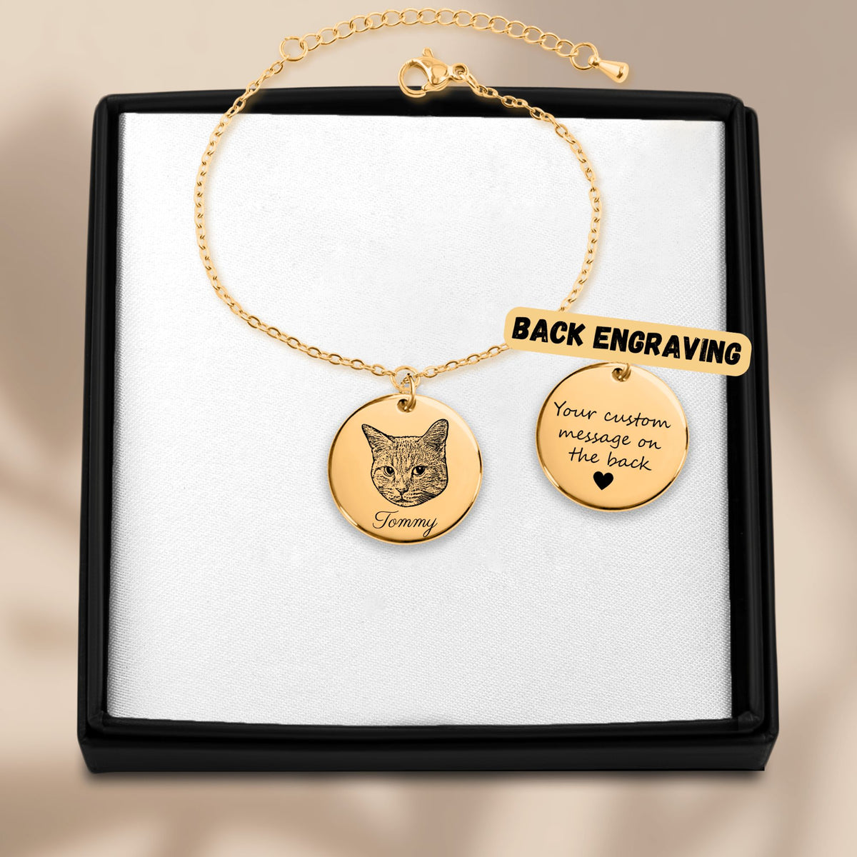 Bracelet Personnalisé PAWLIA — Portrait ou Empreinte