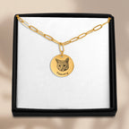 Collier Trombone et Pièce Personnalisé PAWLIA — Portrait ou Empreinte