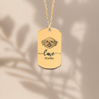 Collier Pendentif Personnalisé PAWLIA — Portrait ou Empreinte