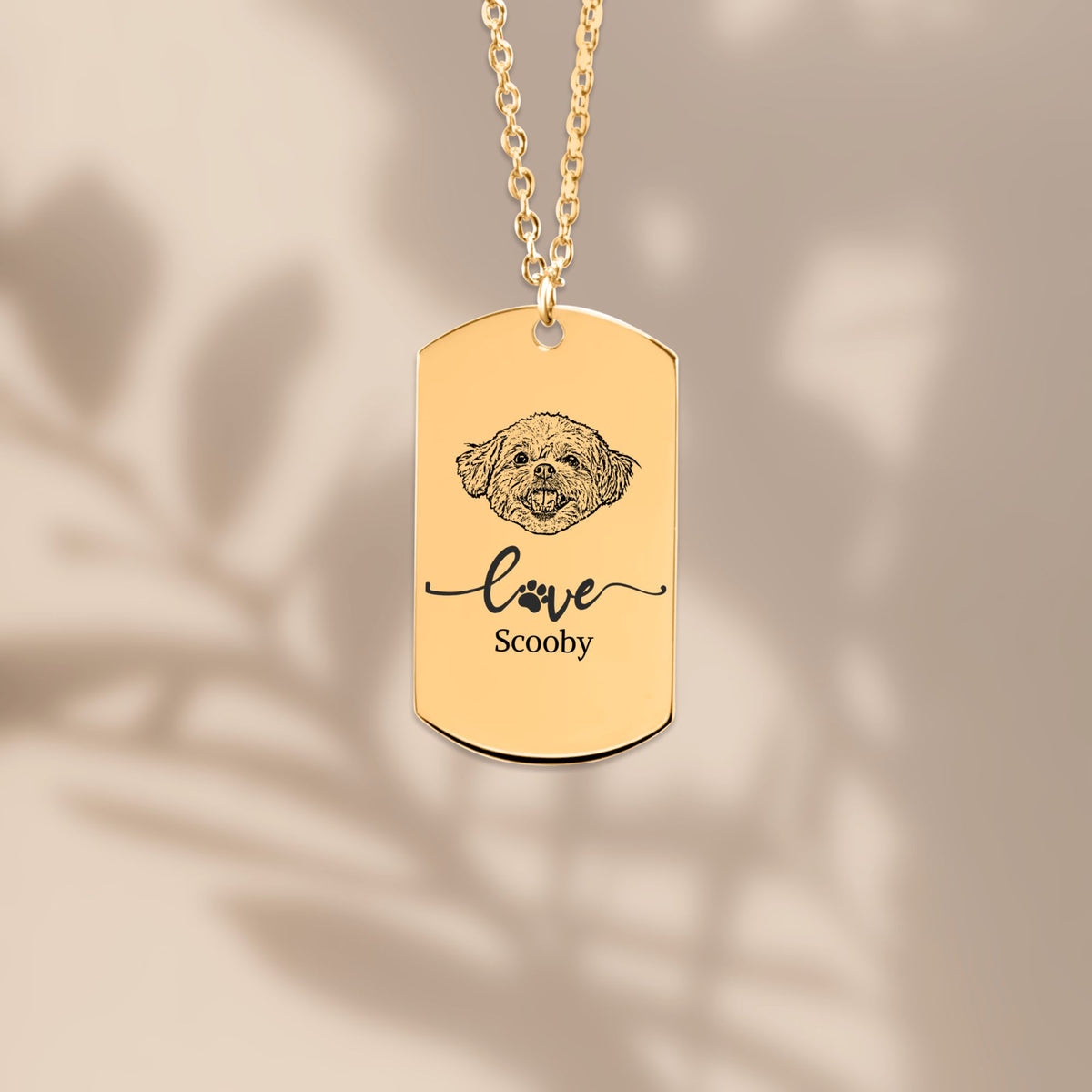 Collier Pendentif Personnalisé PAWLIA — Portrait ou Empreinte