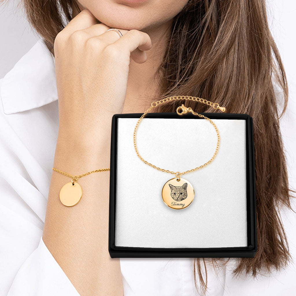 Bracelet Personnalisé PAWLIA — Portrait ou Empreinte