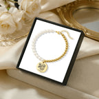 Bracelet Nacre Personnalisé PAWLIA — Portrait ou Empreinte
