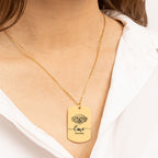Collier Pendentif Personnalisé PAWLIA — Portrait ou Empreinte