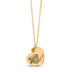Collier Cœur Pierre de Naissance Personnalisé PAWLIA — Portrait ou Empreinte