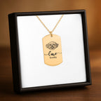 Collier Pendentif Personnalisé PAWLIA — Portrait ou Empreinte