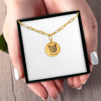 Collier Trombone et Pièce Personnalisé PAWLIA — Portrait ou Empreinte