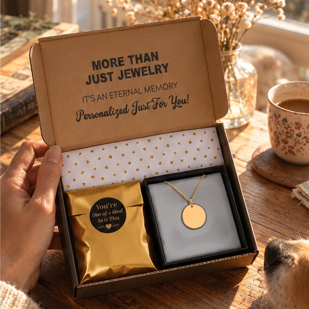 Coffret PAWLIA avec collier doré